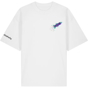 slashwhy Begeisterung Oversize T-Shirt Unisex white